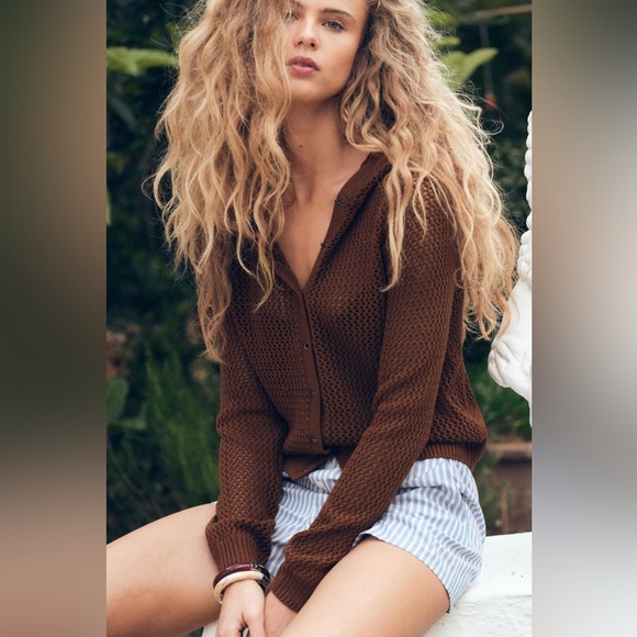 Zara Other - HOODED KNIT CARDIGAN